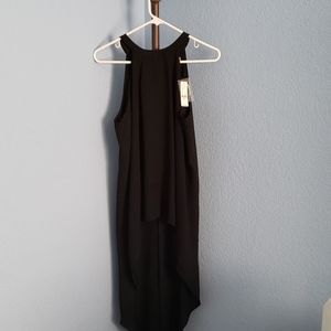 Sleeveless Asymmetrical Black Shirt